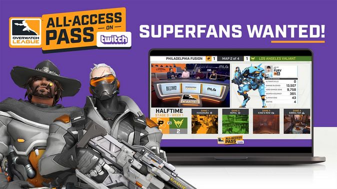 Overwatch League: пропуск All-Access на Twitch